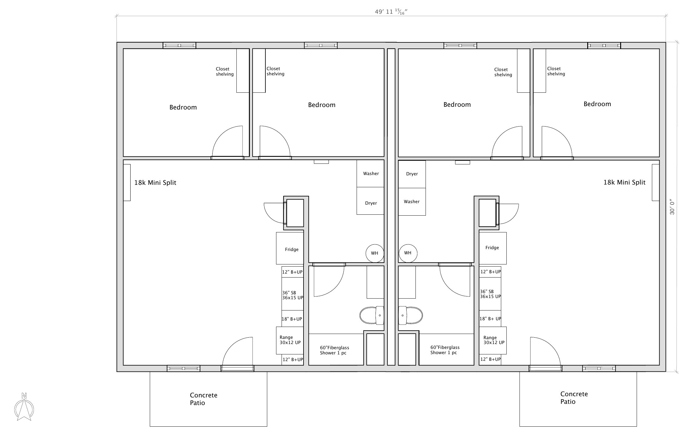 Duplex 2BR Floor Plan